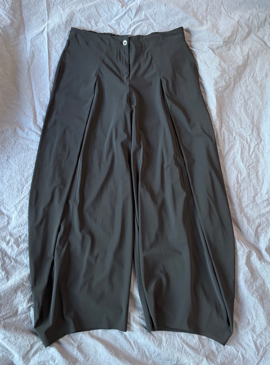 Oska Women's Wide-Leg Pleated Balloon Trousers In Black Size 3 (10/12)